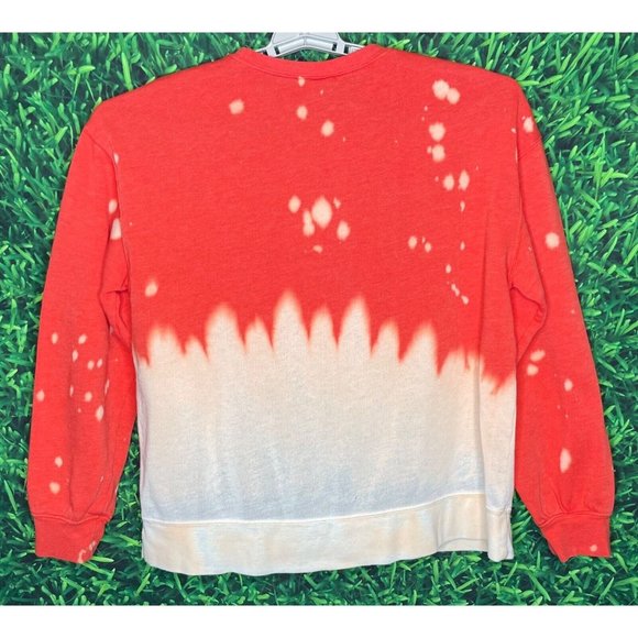 Georgia Bulldogs UGA Dawgs Tie-Dye Red Small Pullover Sweatshirt Fleece Lined - Picture 2 of 3